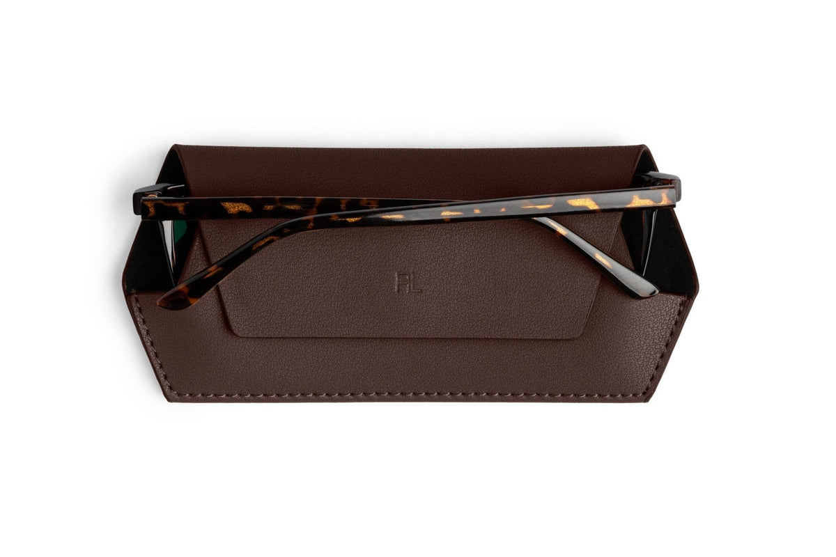 Buy Fox and Leo glasses case - Chocolate by FOX AND LEO - at Hamish + Grace