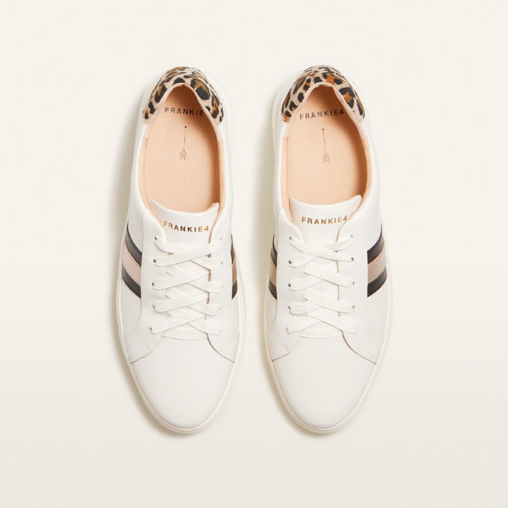 Frankie 4 Fashion Frankie4 - Riley White/Leopard Print Sneaker