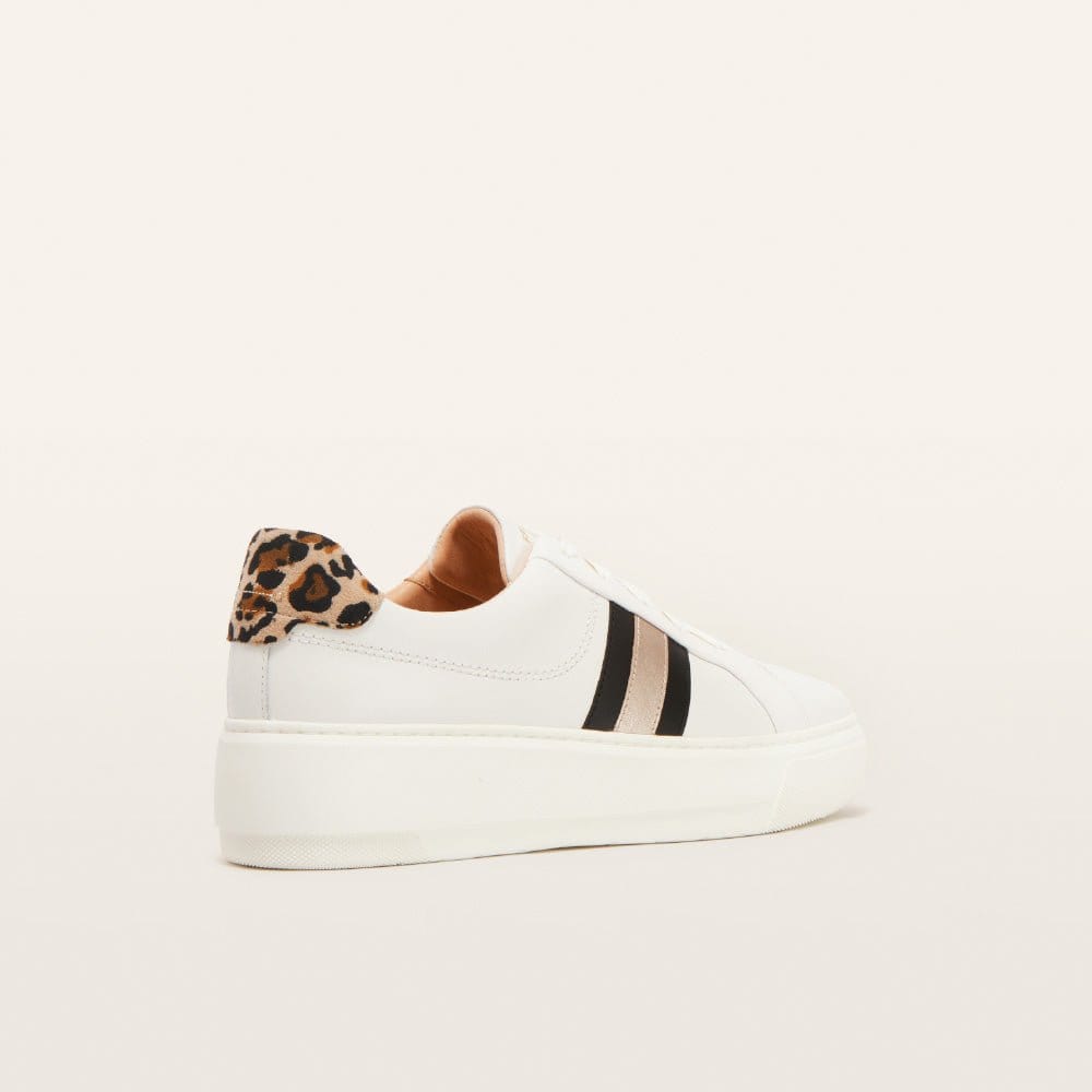 Frankie 4 Fashion Frankie4 - Riley White/Leopard Print Sneaker