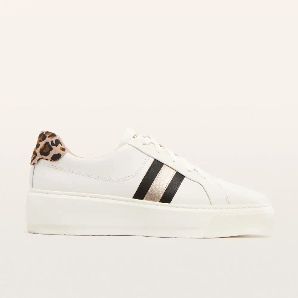Frankie 4 Fashion Frankie4 - Riley White/Leopard Print Sneaker