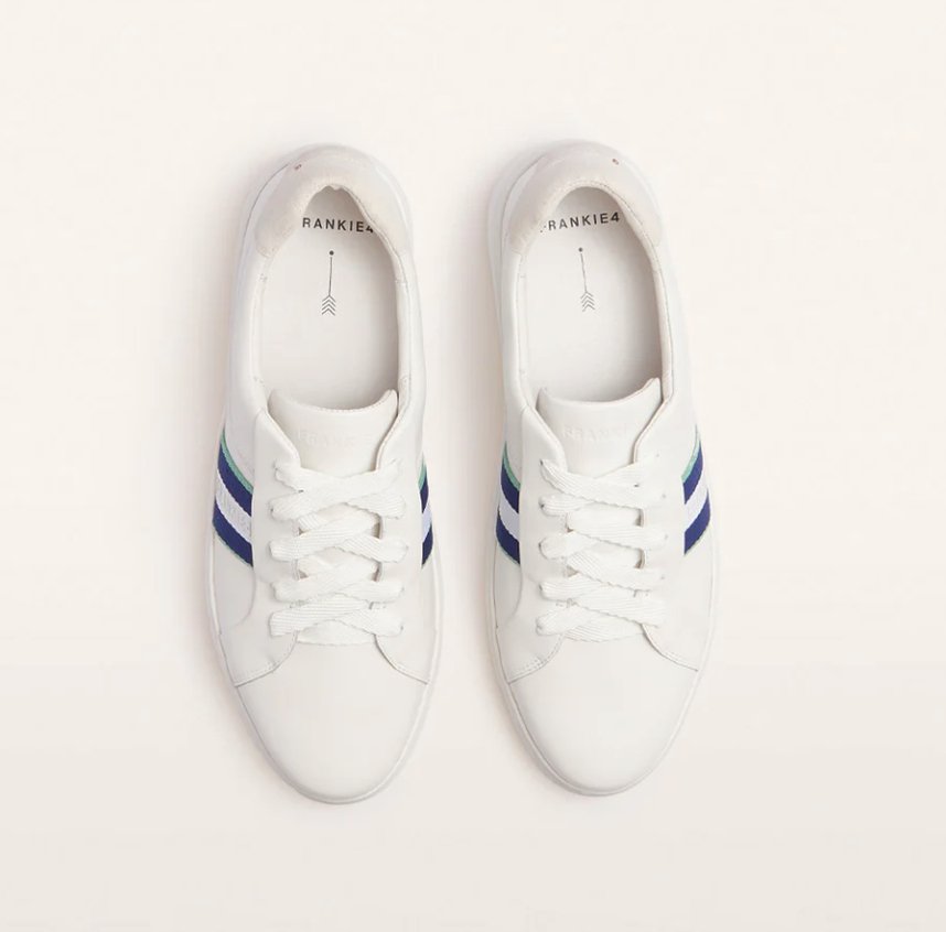 Buy Frankie 4 - Riley White/Navy Sneaker by Frankie 4 - at Hamish & Grace