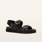 Buy Frankie 4 - Thompson Black Flat Sandal by Frankie 4 - at Hamish & Grace