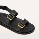 Buy Frankie 4 - Thompson Black Flat Sandal by Frankie 4 - at Hamish & Grace