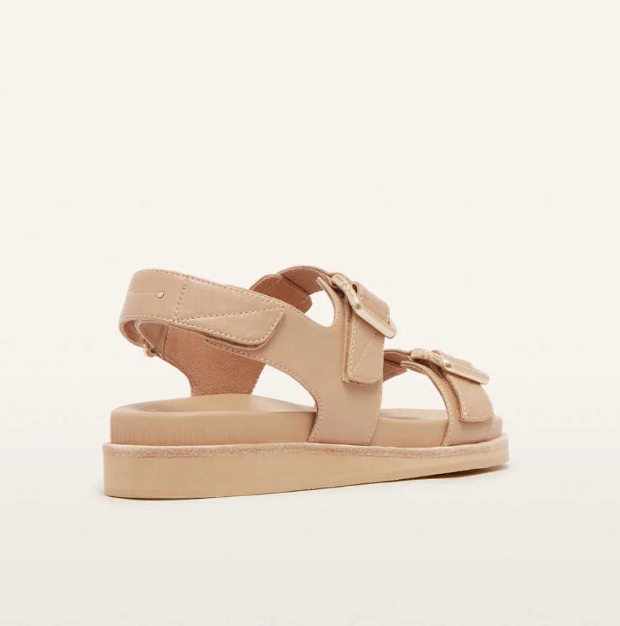 Buy Frankie 4 - Thompson Camel Flat Sandal by Frankie 4 - at Hamish & Grace