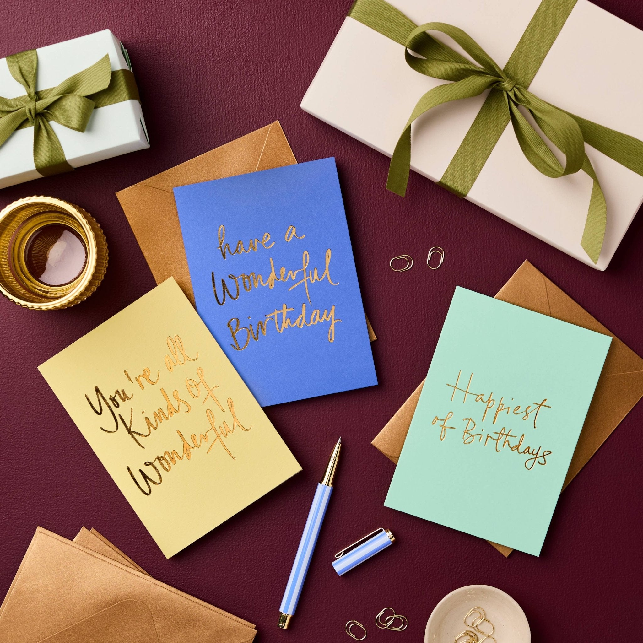 Buy Friendship Card | You're All Kinds Of Wonderful | Sustainable Foil Greeting Card by Gabrielle & Celine Greeting Cards Australia - at Hamish + Grace