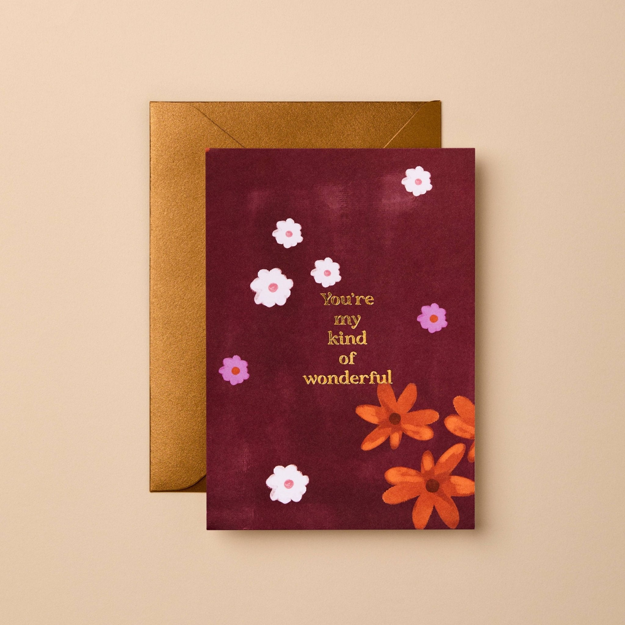 Buy Friendship Card | You're My Kind Of Wonderful | Modern Foil Stationery by Gabrielle & Celine Greeting Cards Australia - at Hamish + Grace