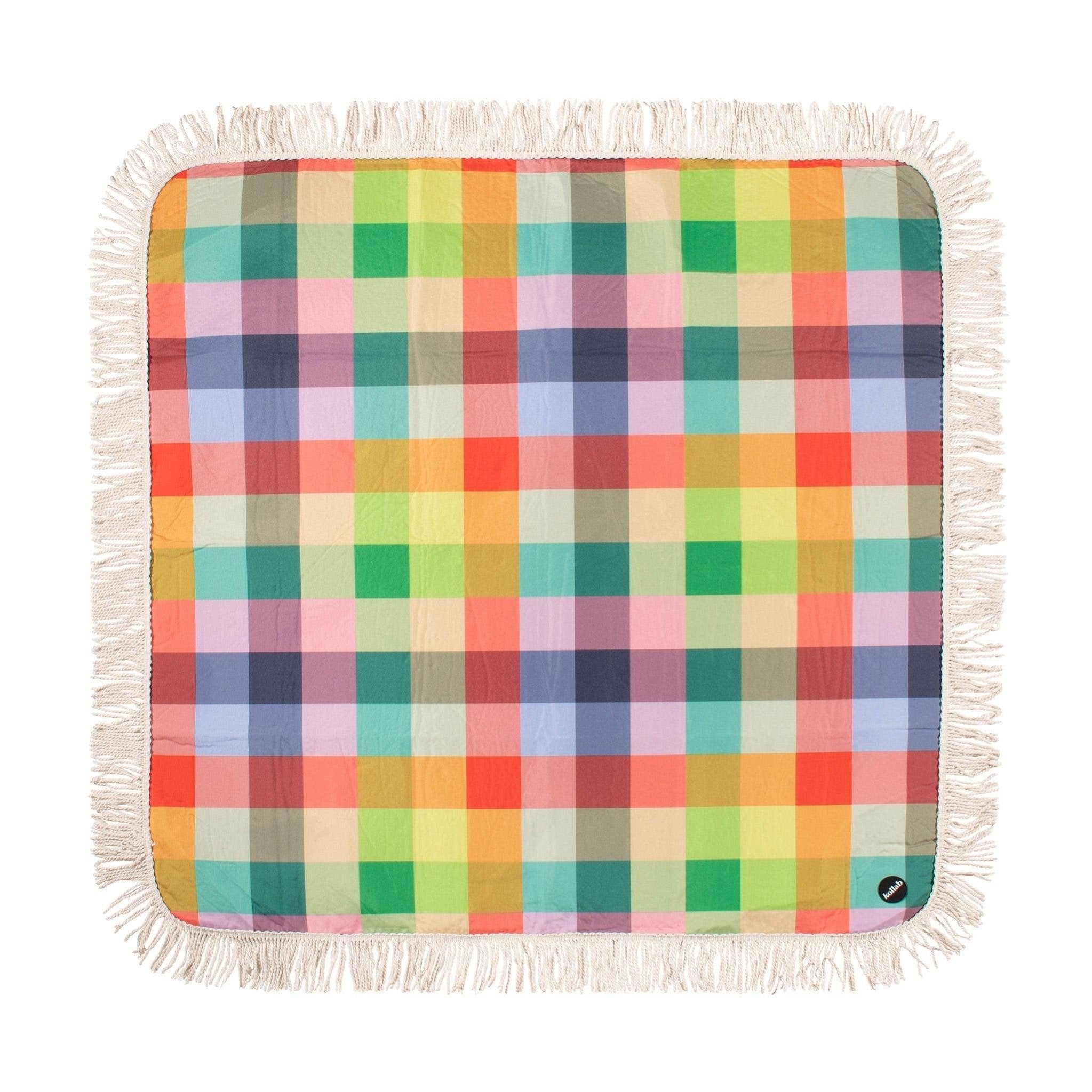 Buy Fringed Medium Picnic Mat Sage x Clare & Kollab Aida by Kollab - at Hamish & Grace