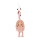 Buy Gloria Flamingo Bag Charm (Vegan Angora) 7"/ 18 cm by OB Australia - at Hamish & Grace