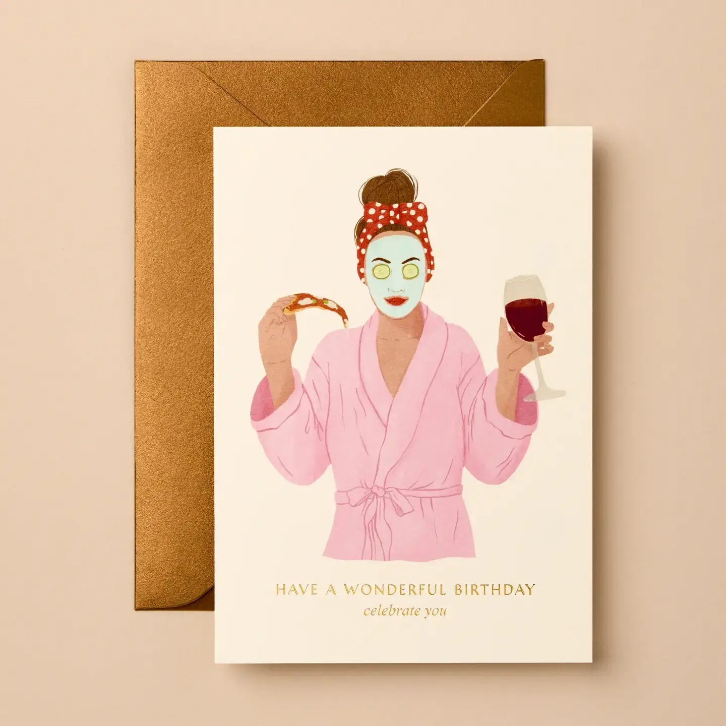 Buy Gold Foil Birthday Card | Have A Wonderful Birthday | Celebrate You by Gabrielle & Celine Greeting Cards Australia - at Hamish + Grace