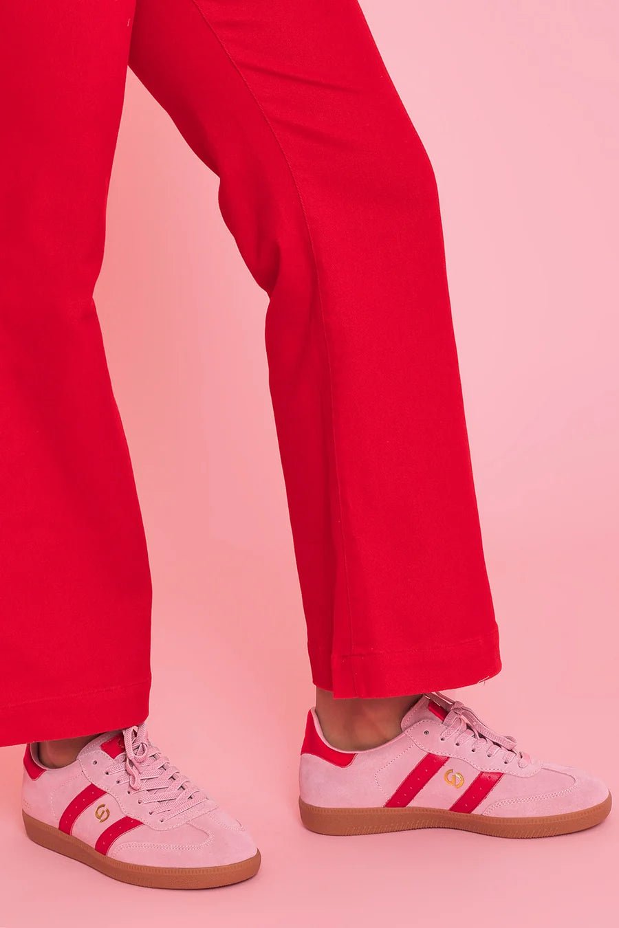 Buy Good Soles - 2001 Parallel Suede Sneaker - Pink/Red by Good Soles - at Hamish + Grace