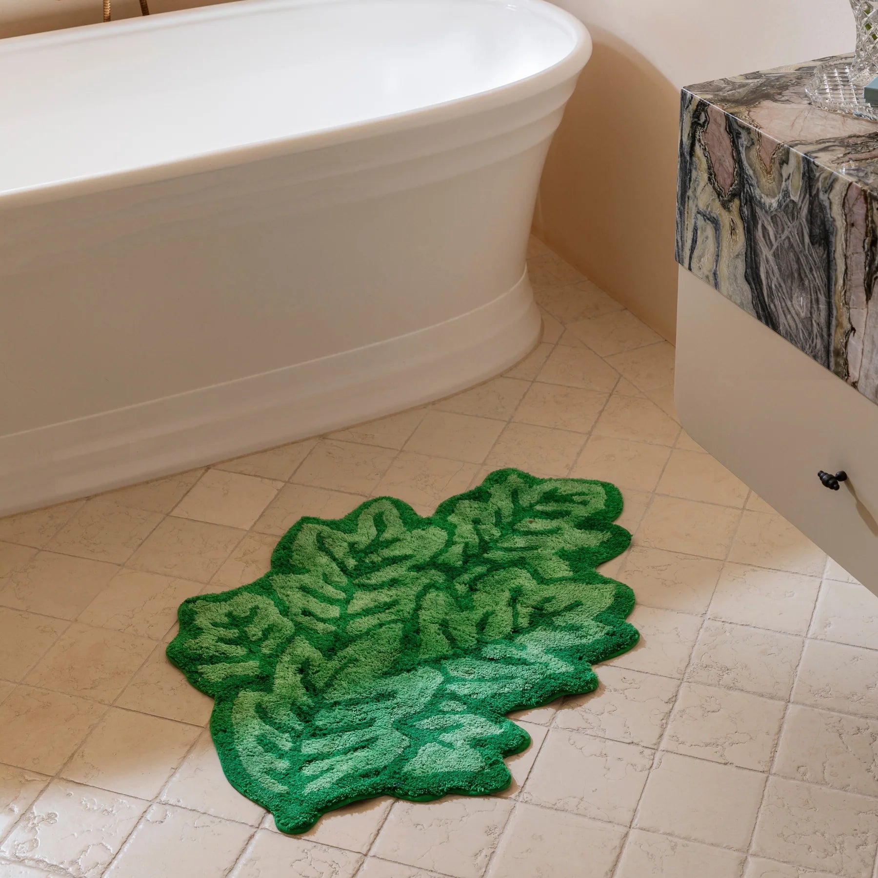 Buy Green Leaf Bath Mat by Bonnie & Neil - at Hamish & Grace