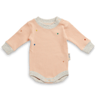 Buy Halcyon Nights - Cosy Peach Organic Long Sleeve Bodysuit by Halcyon Nights - at Hamish & Grace