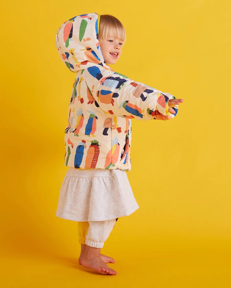 Buy Halcyon Nights - Flaming Galah Kids Puffer Jacket by Halcyon Nights - at Hamish & Grace