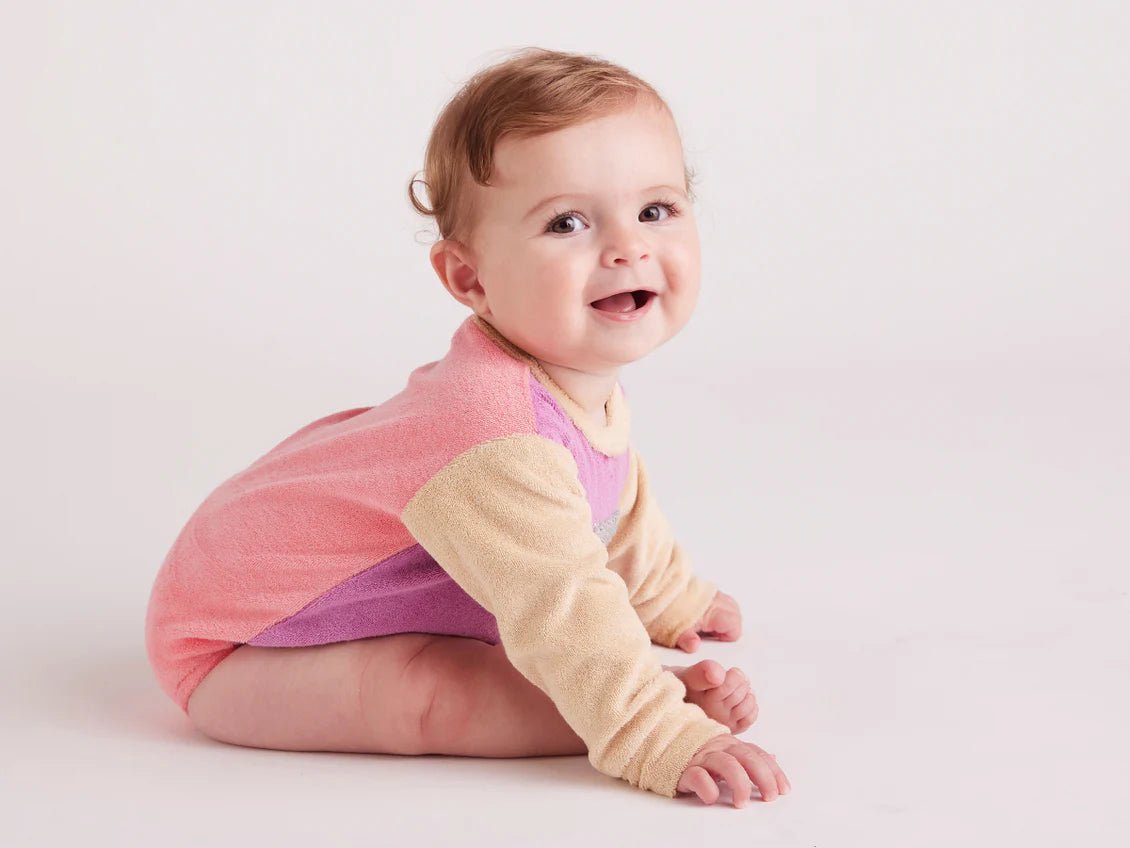 Buy Halcyon Nights - Koala Terry Long Sleeve Bodysuit by Halcyon Nights - at Hamish & Grace