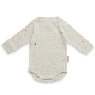 Buy Halcyon Nights - Silver Speckle Organic LS Bodysuit by Halcyon Nights - at Hamish & Grace