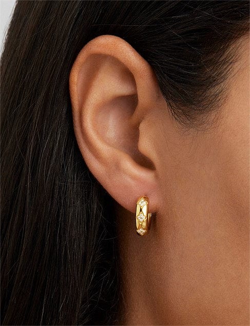 Hamish + Grace Fashion Three Star Earring - 14ct Gold Earring