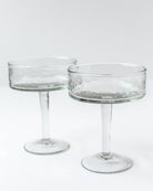 Buy Handblown Hammered Coupe Cocktail Glass Pair: Blush by Creative Women Australia - at Hamish & Grace