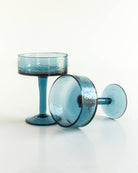 Buy Handblown Hammered Coupe Cocktail Glass Pair: Clear by Creative Women Australia - at Hamish & Grace