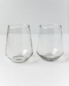 Buy Handblown Hammered Glass Water Tumbler - Set of 2: Blue by Creative Women Australia - at Hamish & Grace