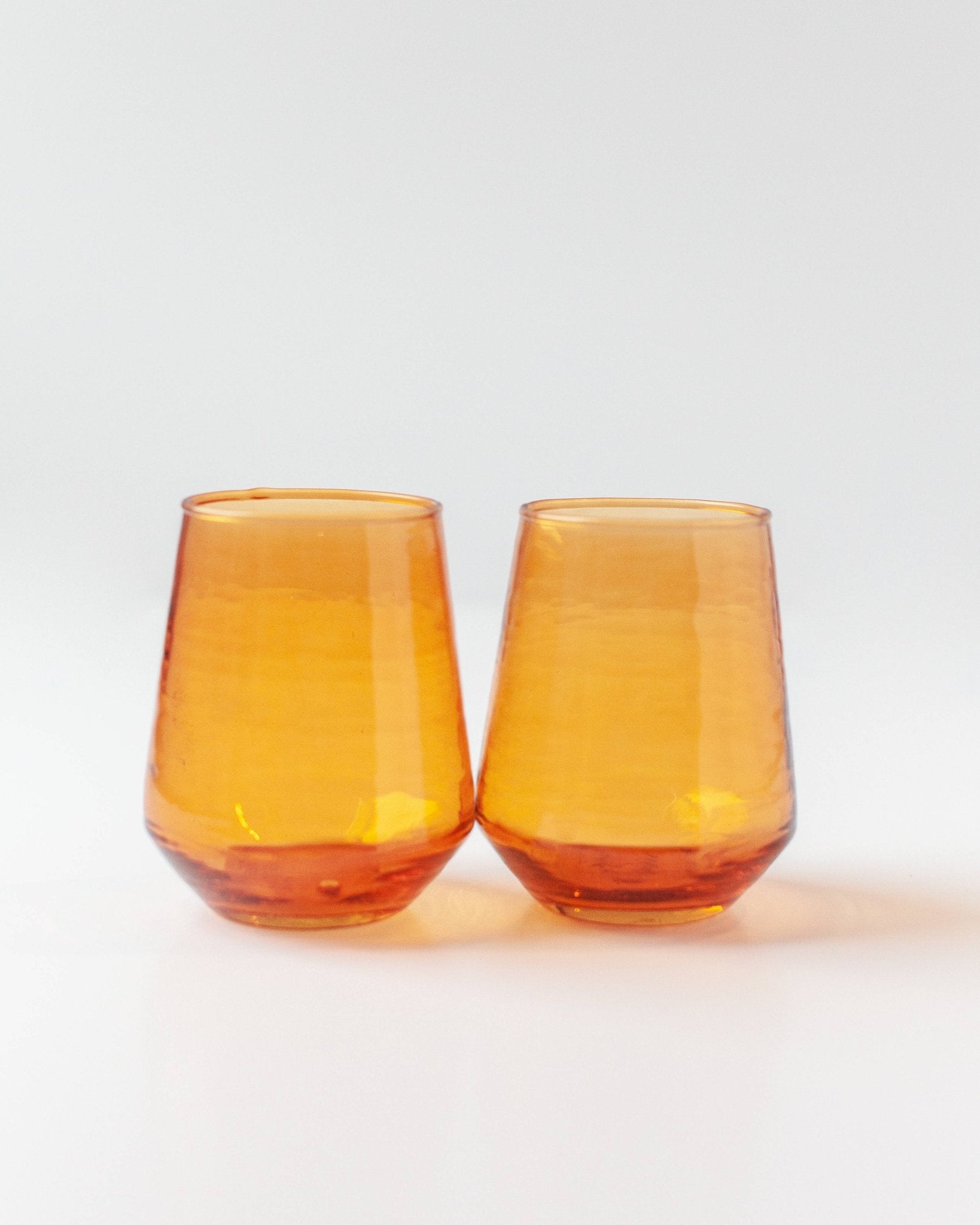 Buy Handblown Hammered Glass Water Tumbler - Set of 2: Blush by Creative Women Australia - at Hamish & Grace