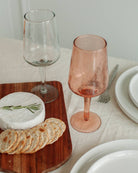 Buy Handblown Hammered Wine Glass Pair: Blush by Creative Women Australia - at Hamish & Grace