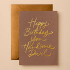 Buy Happy Birthday You Handsome Devil | Foil Greeting Card by Gabrielle & Celine Greeting Cards Australia - at Hamish + Grace