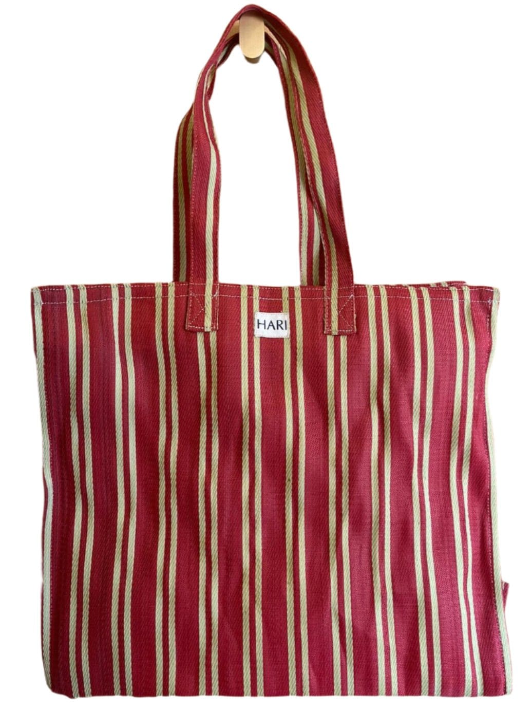 Hari Lifestyle Hari - Maroon and Mustard Striped Bag (Large)