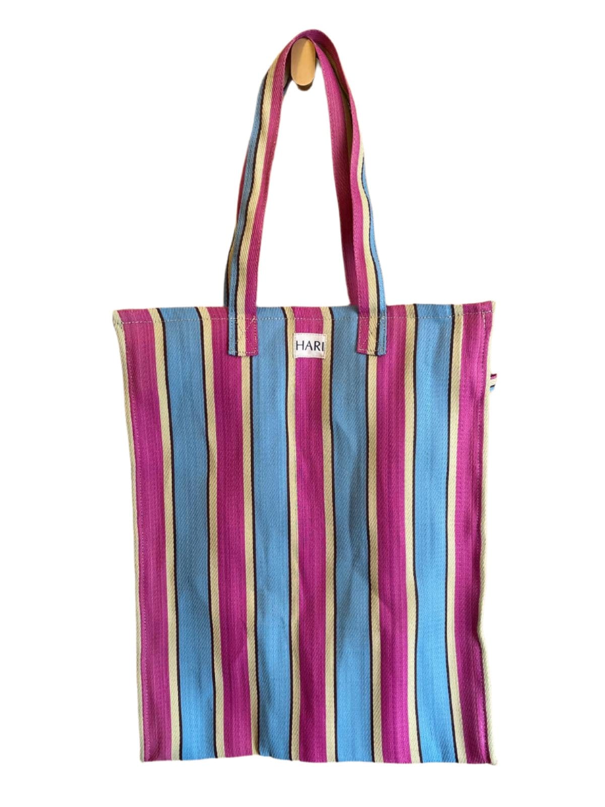 Hari Lifestyle Hari - Pink and Blue Striped Bag (Medium)