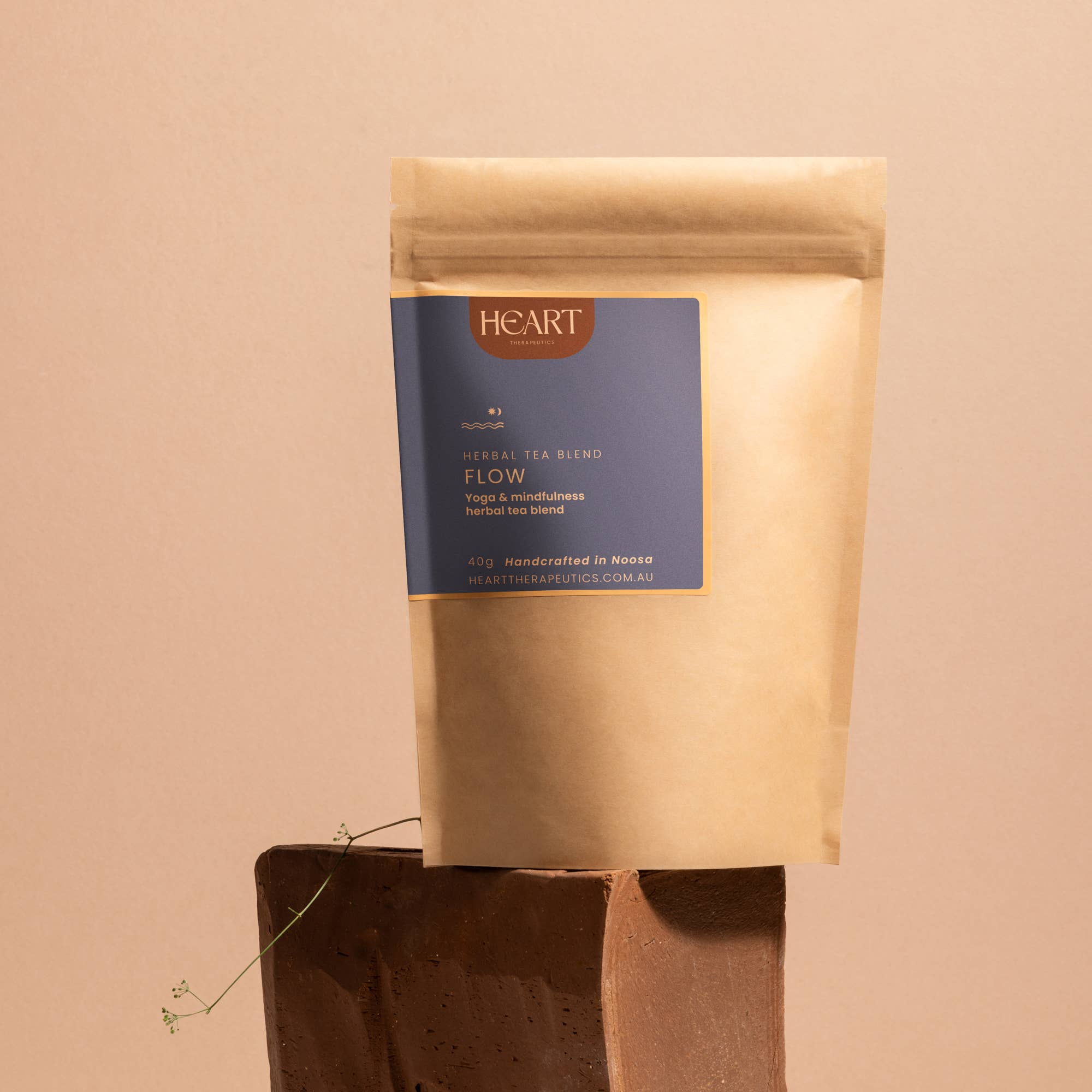 Heart Therapeutics Lifestyle FLOW ~ Yoga and mindfulness herbal tea blend: Biodegradable bag 40g (1.8oz)