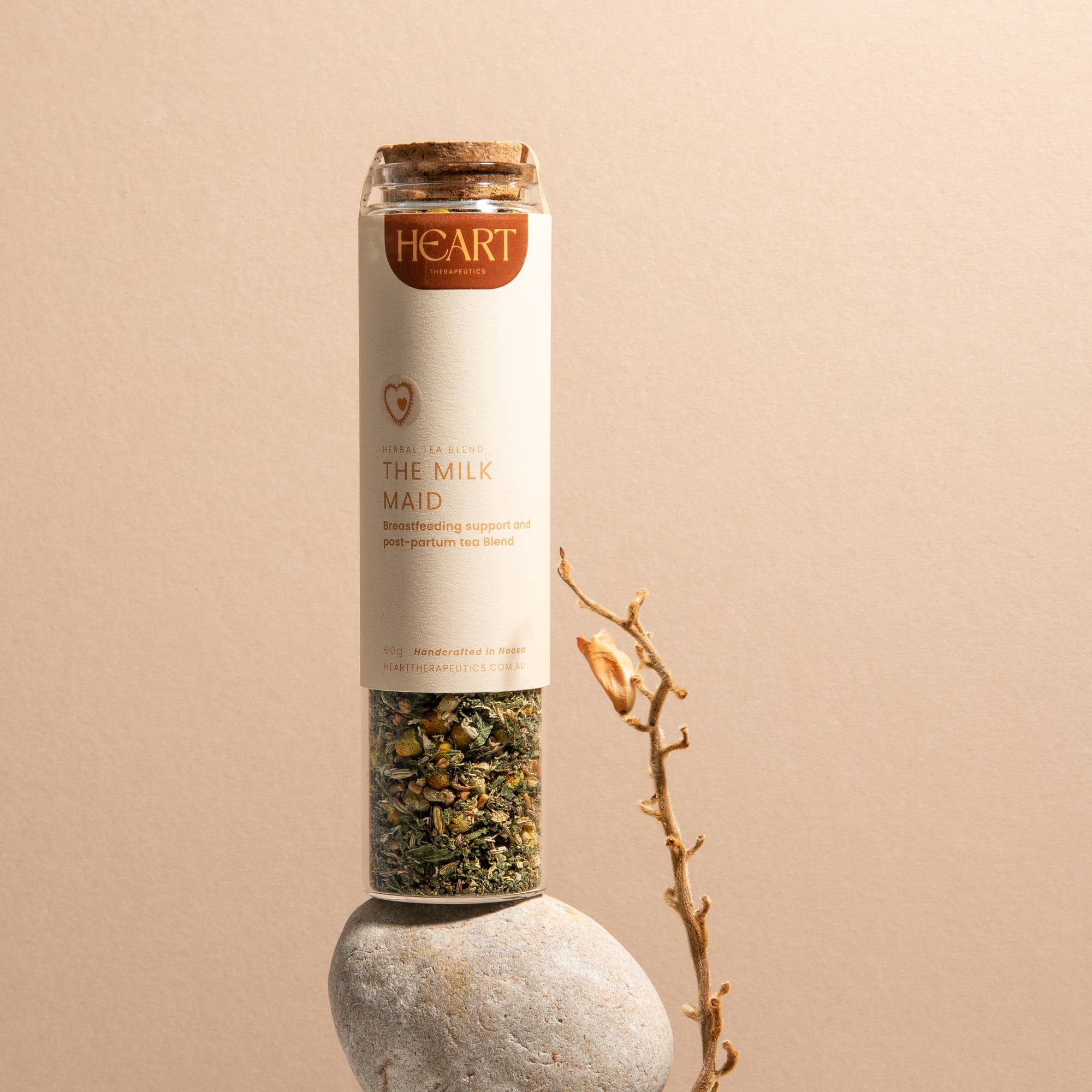 Heart Therapeutics Lifestyle THE MILK MAID ~ Organic Breastfeeding Tea Blend: Small glass jar 60g