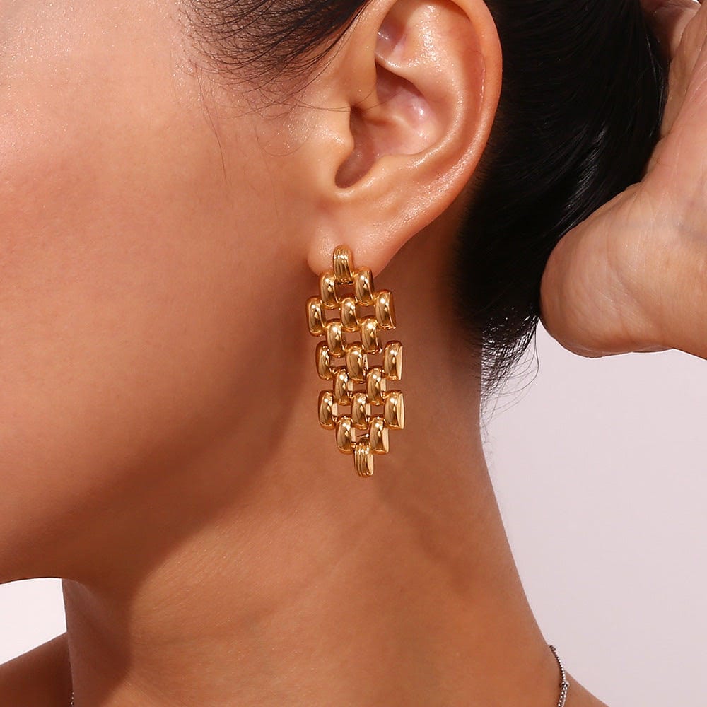 Buy Heirloom Link Drop Earrings - 14ct Gold by Hamish + Grace - at Hamish + Grace