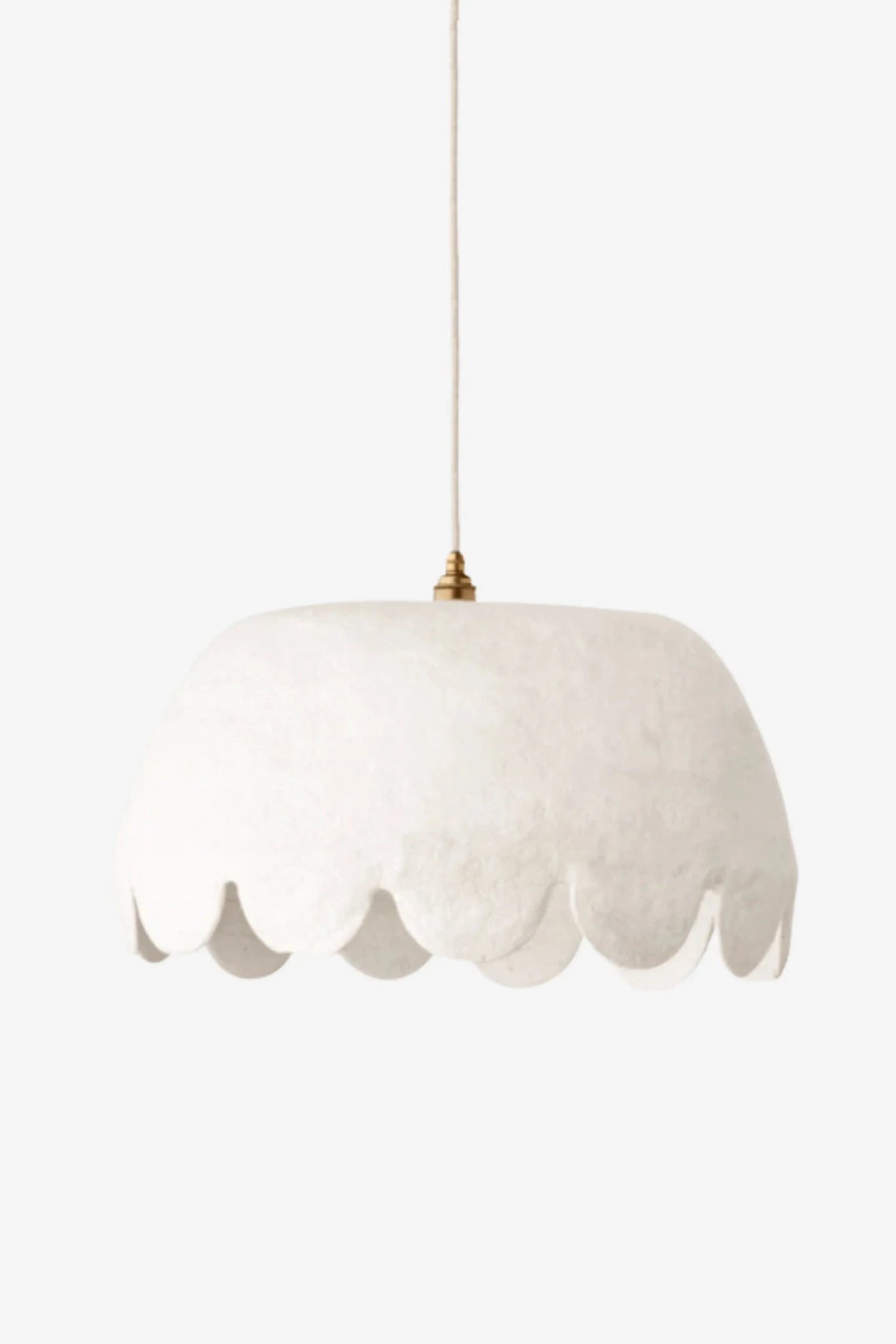 Her Hands Homewares Scalloped Pendant Light - White - Large