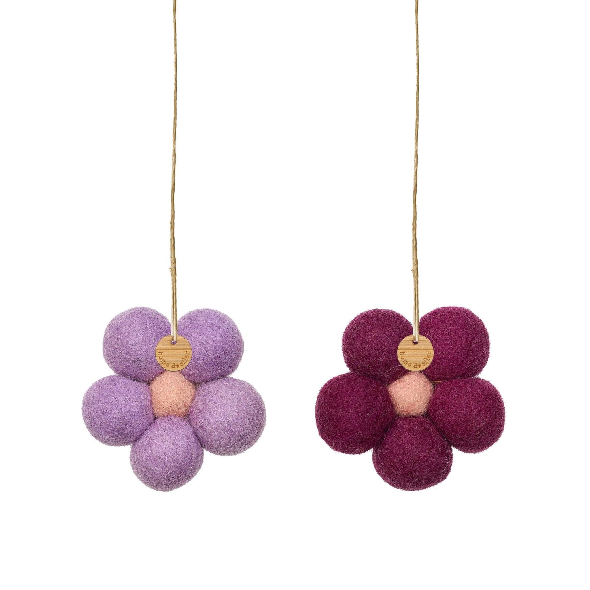 Home Dweller Homewares Felt Flower Fresheners - Amber & Lavender