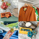 Home Dweller Homewares Felt Flower Fresheners - Blue Cypress & Jasmine