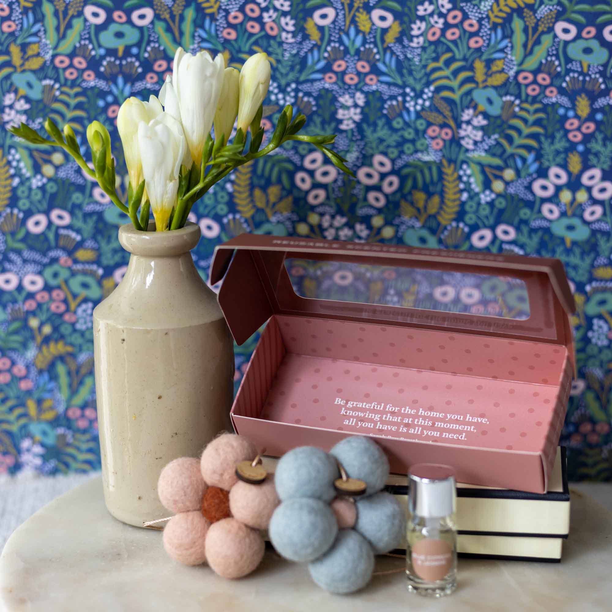 Home Dweller Homewares Felt Flower Fresheners - Blue Cypress & Jasmine