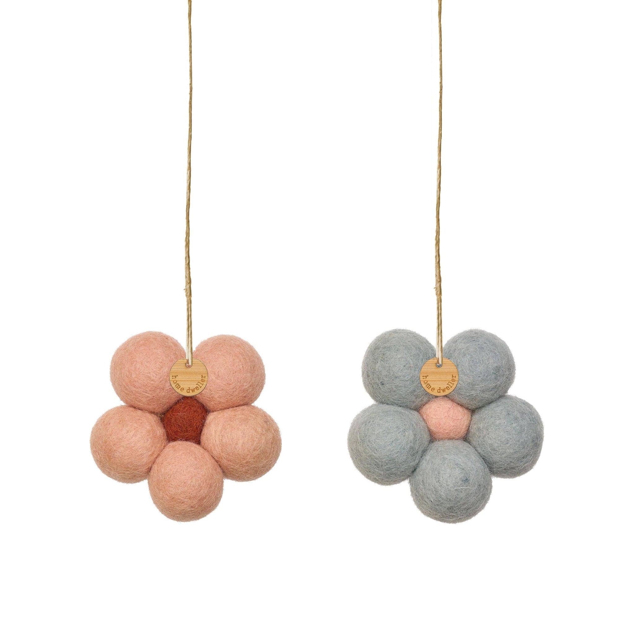 Home Dweller Homewares Felt Flower Fresheners - Blue Cypress & Jasmine