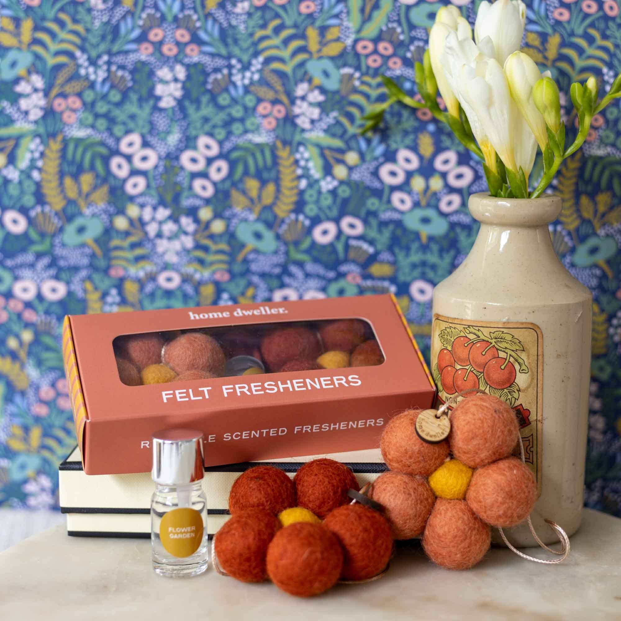 Home Dweller Homewares Felt Flower Fresheners - Flower Garden