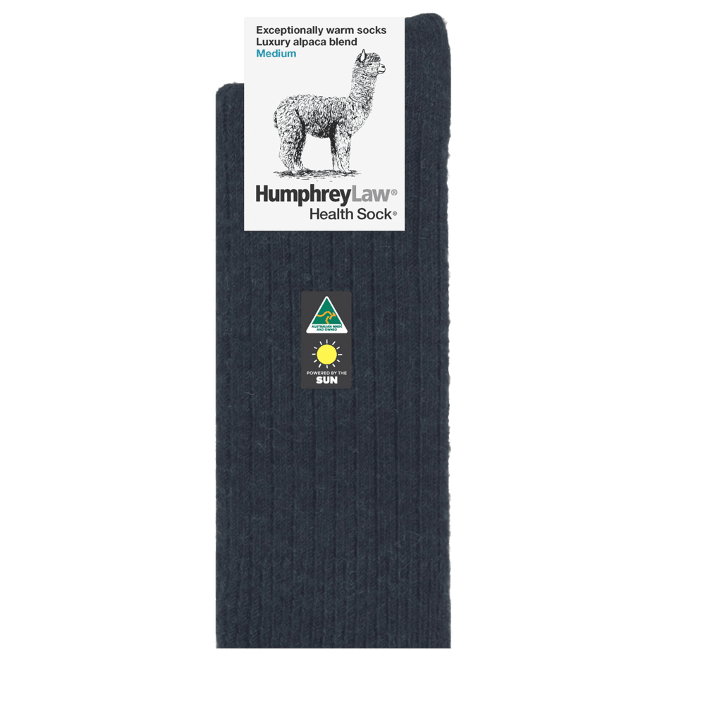 Buy Humphrey Law - Alpaca Health Sock - Black by Humphrey Law - at Hamish + Grace