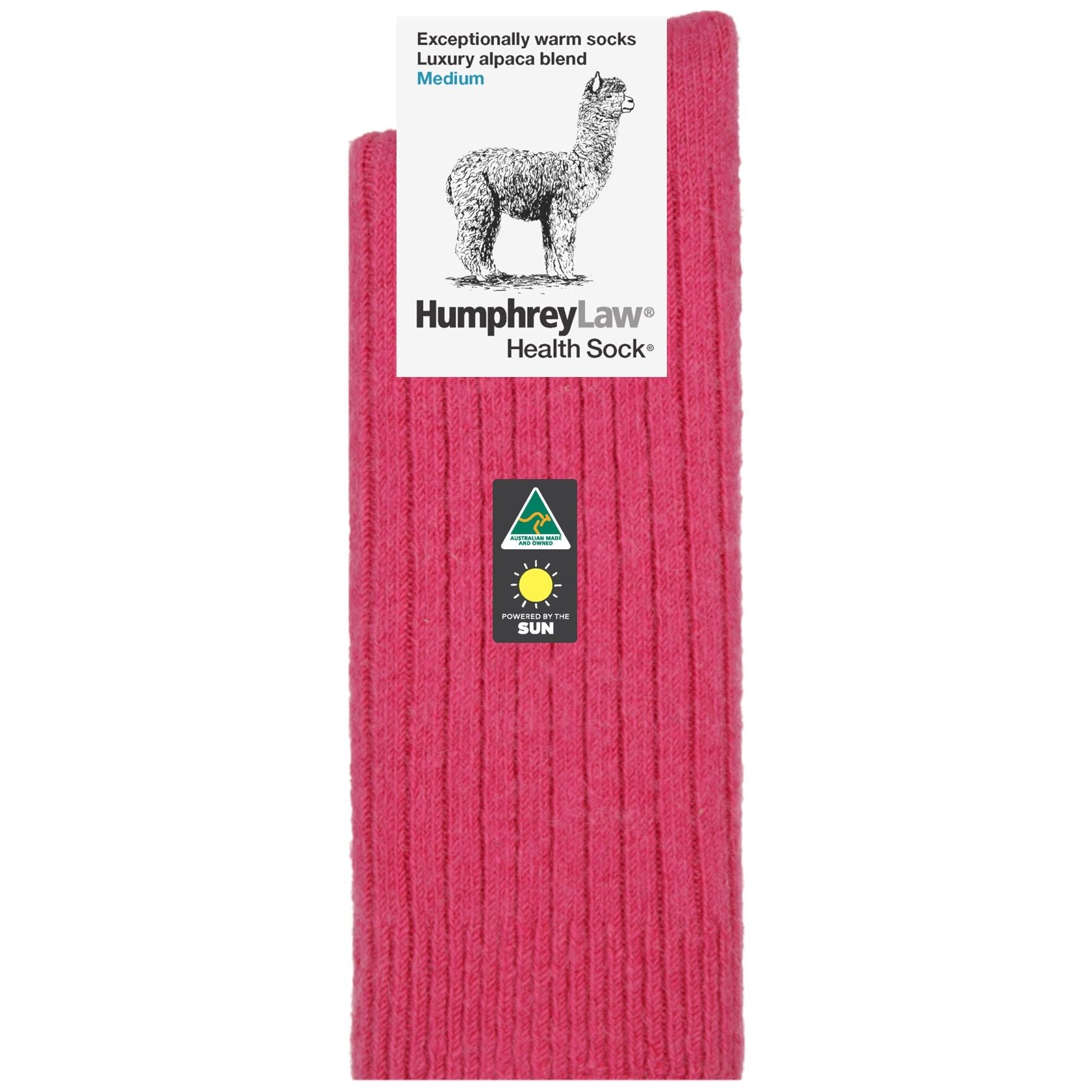 Buy Humphrey Law - Alpaca Health Sock - Fuschia by Humphrey Law - at Hamish + Grace