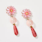 Buy Ivy Drop Earrings - Pink / Gold by Martha Jean - at Hamish & Grace