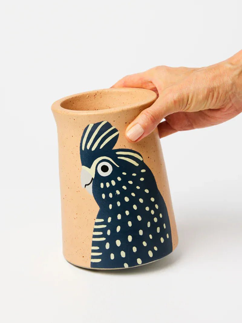 Buy Jones and Co - AERIAL BLACK COCKATOO VASE by Jones & Co - at Hamish + Grace