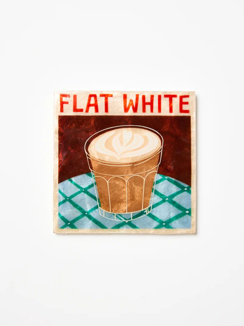Buy Jones and Co - BARISTA WALL ART FLAT WHITE by Jones & Co - at Hamish + Grace