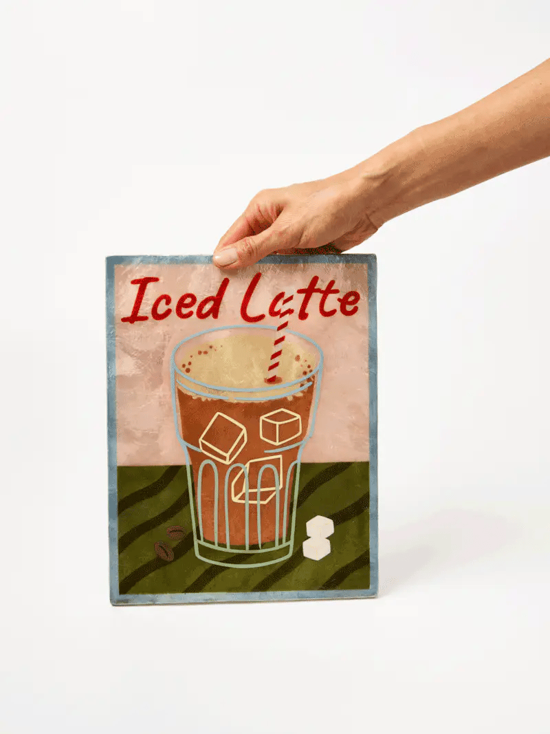 Buy Jones and Co - BARISTA WALL ART ICED LATTE by Jones & Co - at Hamish + Grace