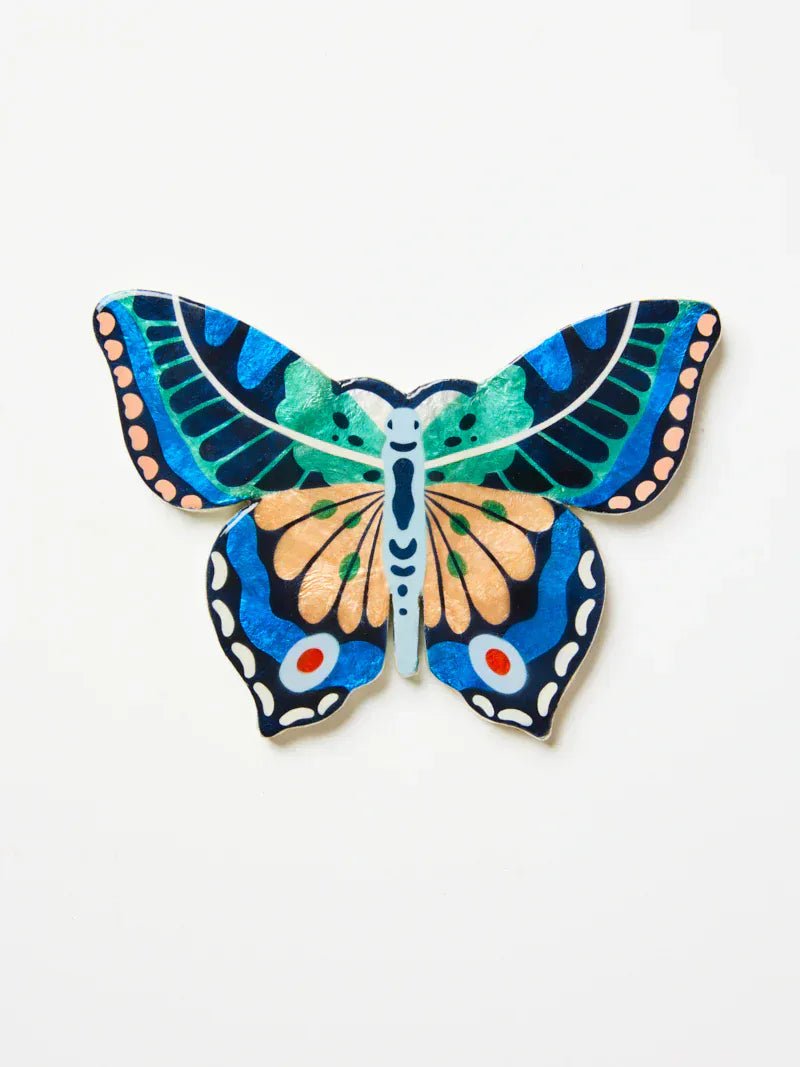 Buy Jones and Co - CANOPY BUTTERFLY BLUE GREEN WALL ART by Jones & Co - at Hamish + Grace
