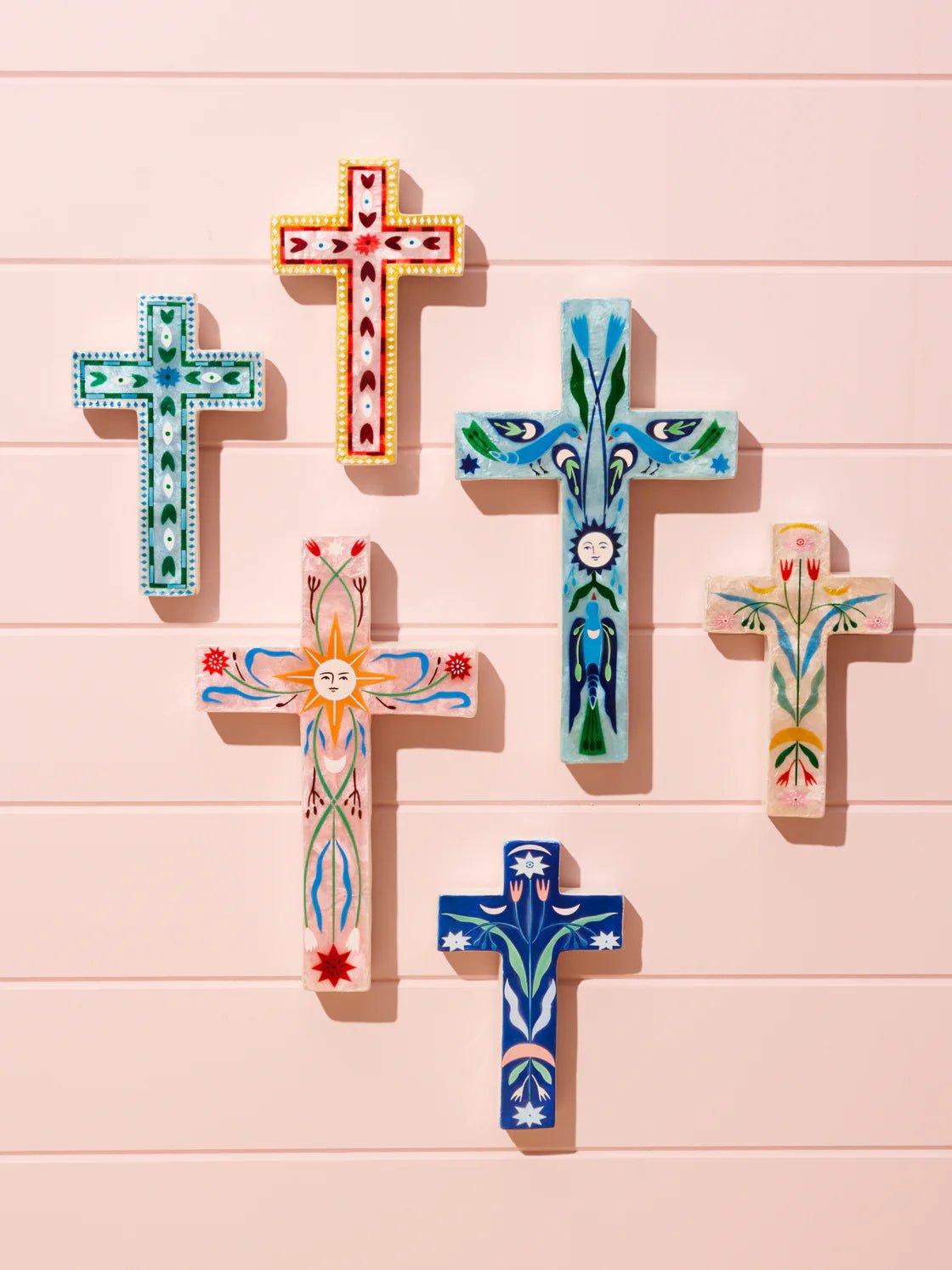 Buy Jones and Co - FABLE BLUE SUN LARGE CROSS by Jones & Co - at Hamish + Grace