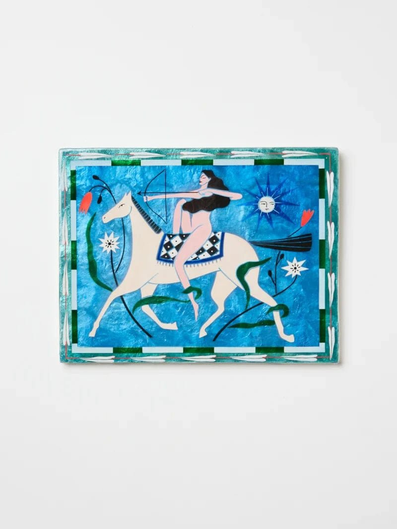 Buy Jones and Co - FABLE HORSEBACK BLUE RECTANGLE by Jones & Co - at Hamish + Grace