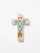 Buy Jones and Co - FABLE PINK FLORAL SMALL CROSS by Jones & Co - at Hamish + Grace