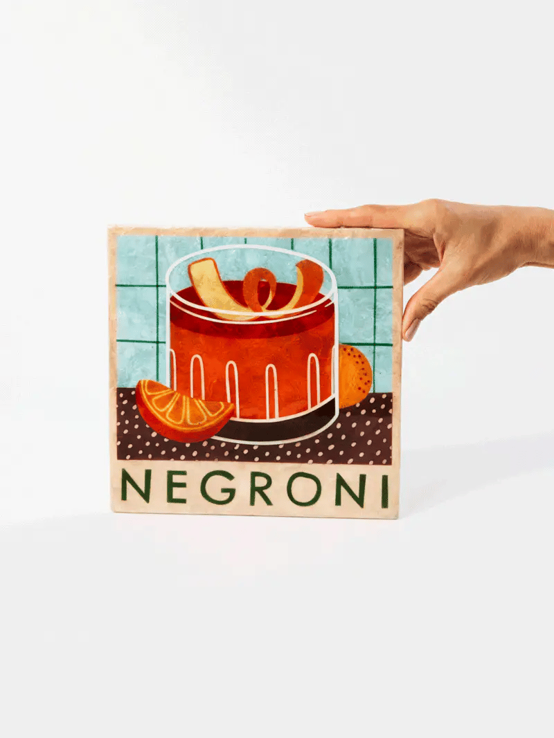 Buy Jones and Co - HAPPY HOUR NEGRONI TILE by Jones & Co - at Hamish + Grace