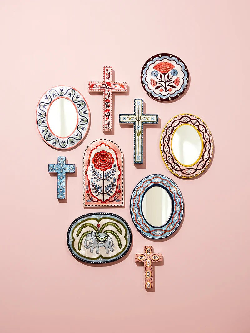 Buy Jones and Co - Samira Small Cross Blue Lotus by Jones & Co - at Hamish + Grace