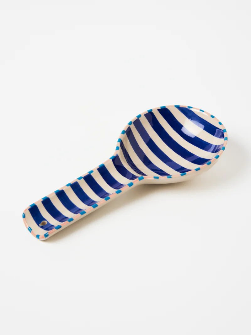Buy Jones & Co - Bloomie Blue Stripe Spoon Rest by Jones & Co - at Hamish + Grace